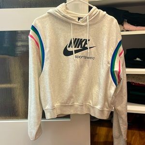 SPORTSWEAR CLUB FLEECE WOMENS OVERSIZED CROP HOODIE